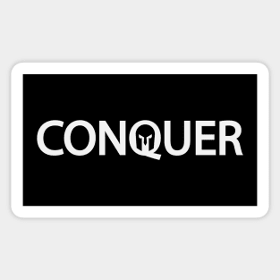 Conquer creative typography Sticker